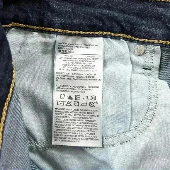 Levi’s Denizen High Rise Faded Webbed Stretch Denim Jean Shorts Size 11 (W30) - Picture 11 of 14